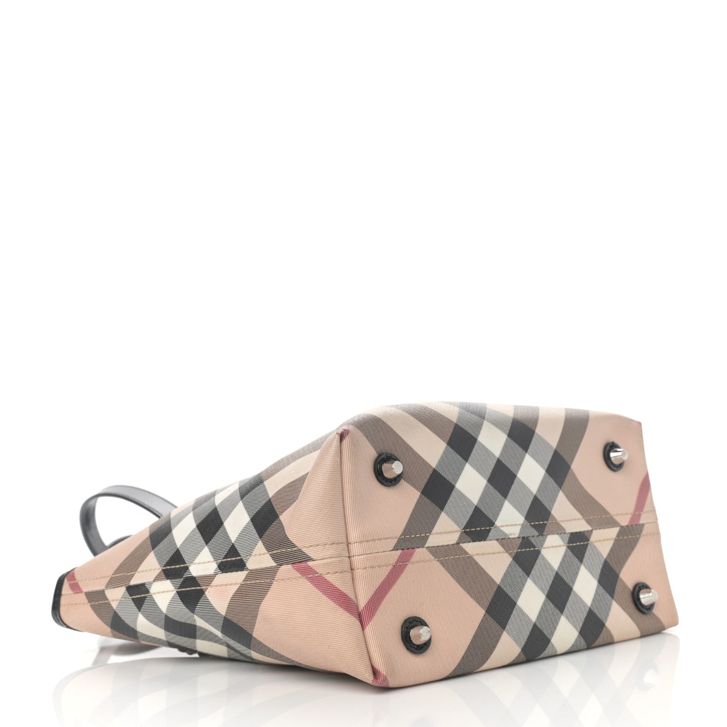 Patent Trim Nova Check Small Nickie Shopper Tote