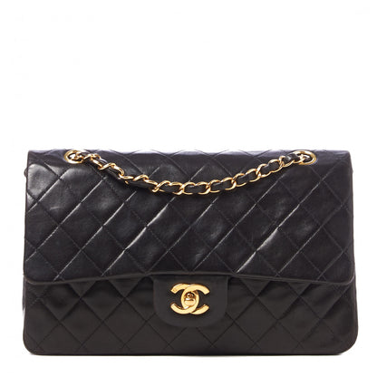 Chanel Lambskin Quilted Medium Double Flap Black 1 of 10
