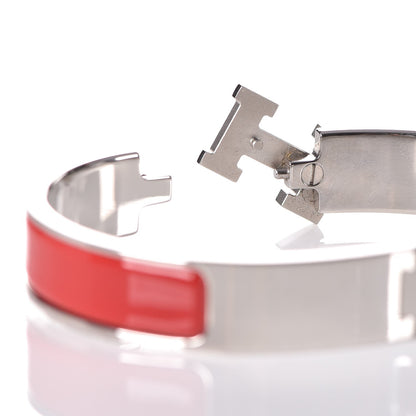 Hermes Enamel Narrow Clic Clac H Bracelet GM Red 5 of 6