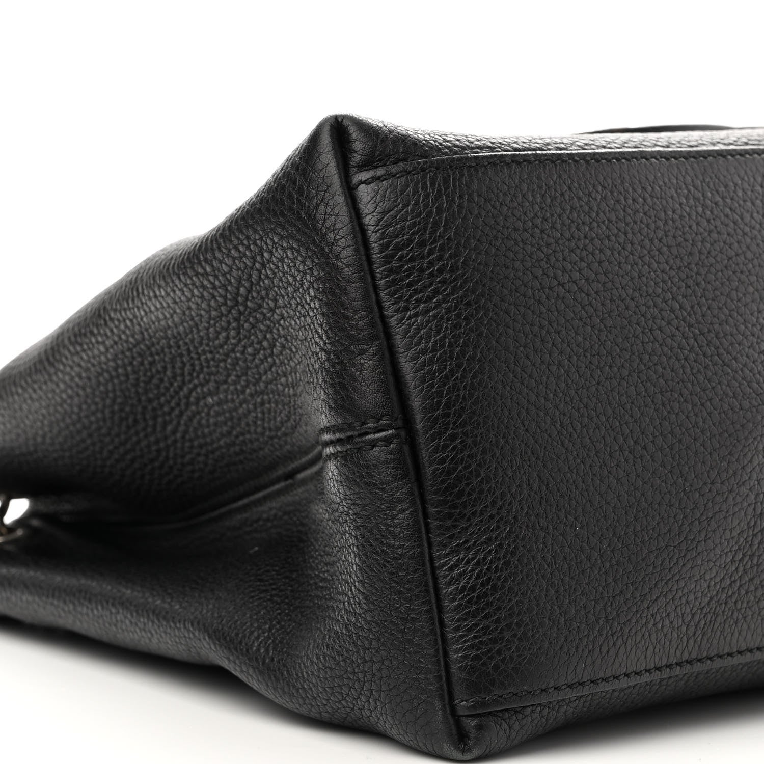 Gucci Pebbled Calfskin Studded Medium Soho Chain Shoulder Bag Black 9 of 14