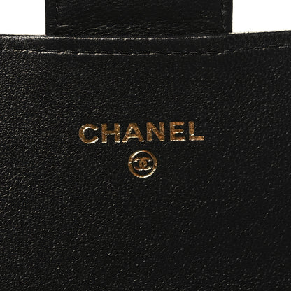 Chanel Lambskin Quilted Large Gusset Flap Wallet Black 6 of 10