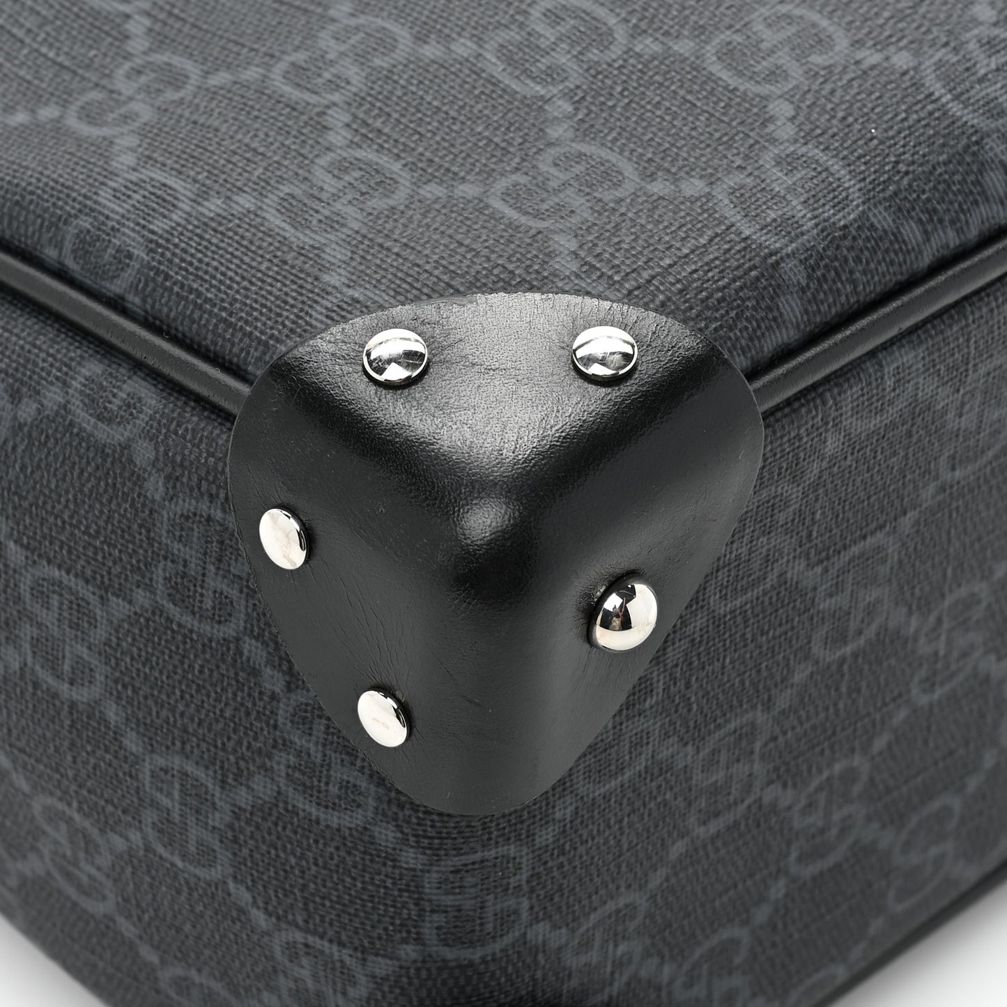 GG Supreme Monogram Selleria Calfskin Square Messenger Bag Black