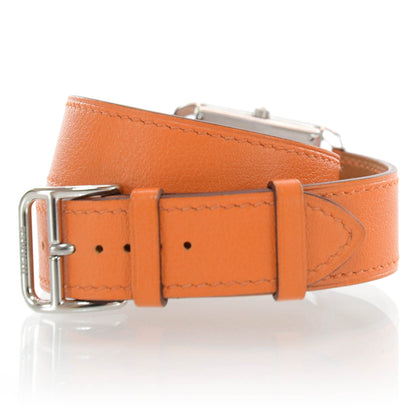Hermes Swift Leather Cape Cod GM Double Tour Watch Orange 3 of 7