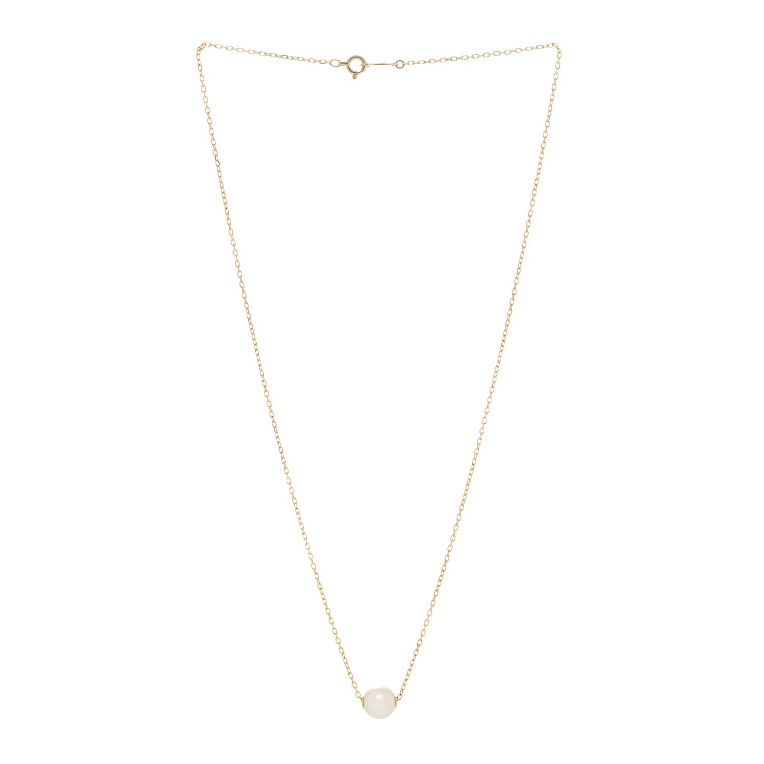 Mikimoto 18K Yellow Gold Akoya Pearl 8mm Single Pendant Necklace 3 of 4