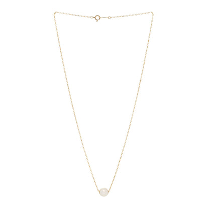 Mikimoto 18K Yellow Gold Akoya Pearl 8mm Single Pendant Necklace 3 of 4
