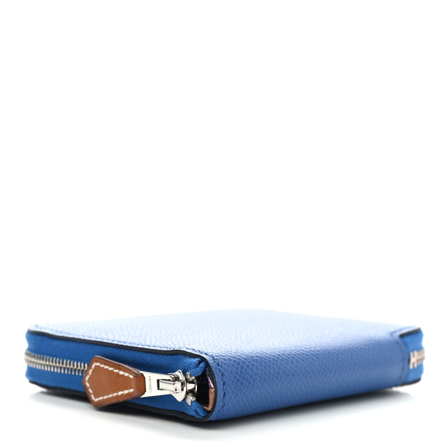 Hermes Epsom Silk'in Compact Wallet Bleu Brighton 4 of 7