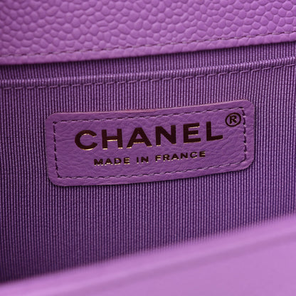 Chanel Caviar Quilted Medium Boy Flap Purple 6 of 10
