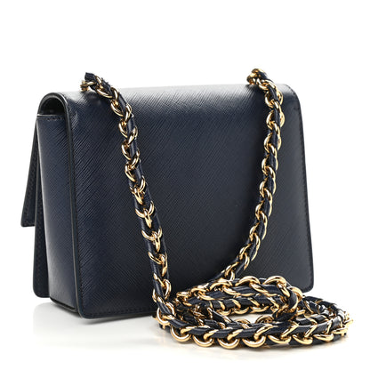 Salvatore Ferragamo Printed Calfskin Ginny Crossbody Bag Oxford Blue 3 of 12