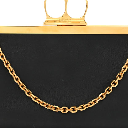 Alexander McQueen Nappa Skull Knuckle Wallet On Chain Black 8 of 10