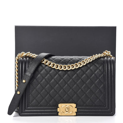 Chanel Caviar Quilted New Medium Boy Flap Black 10 of 10