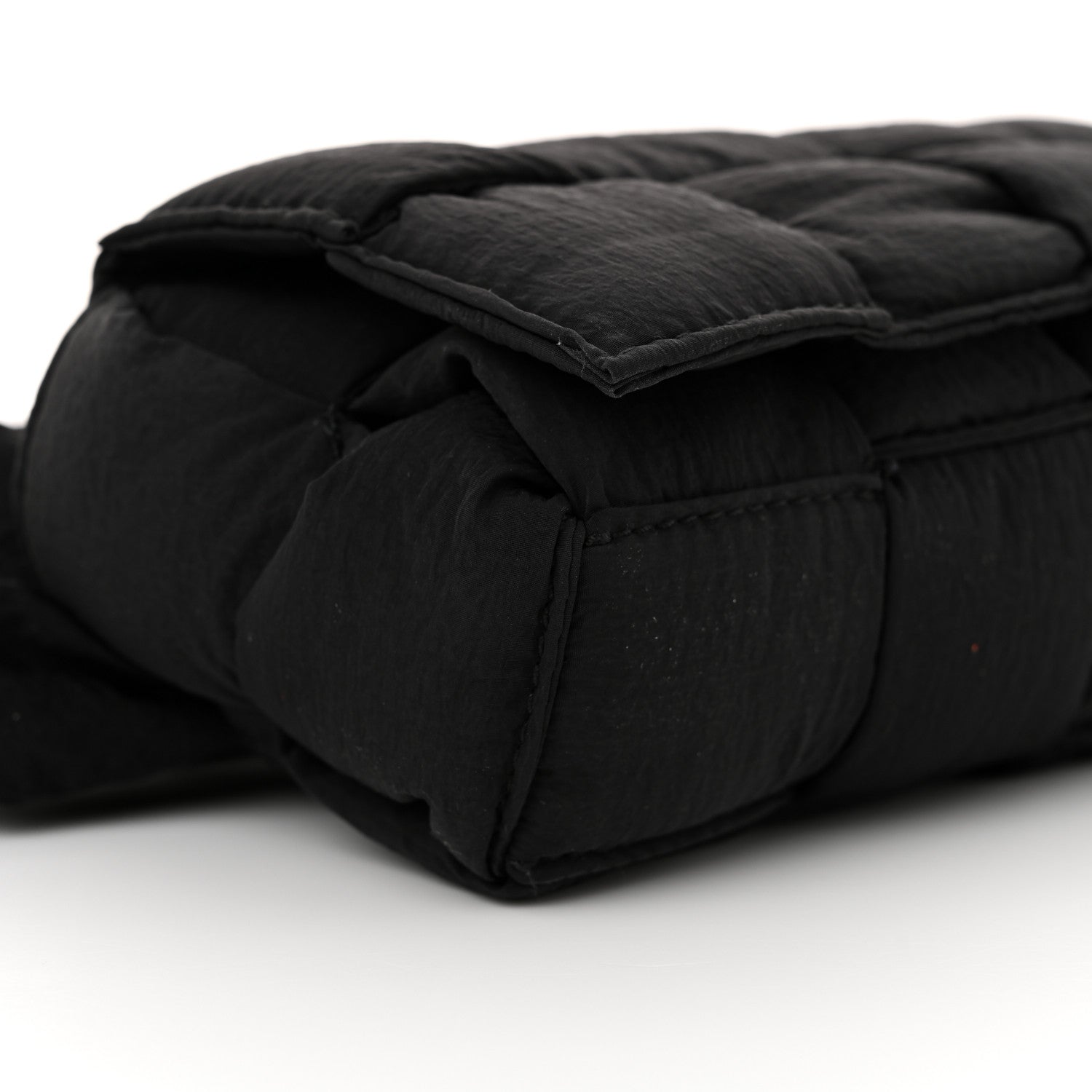 Bottega Veneta Nylon Intrecciato Padded Tech Mini Cassette Belt Bag Black 9 of 11