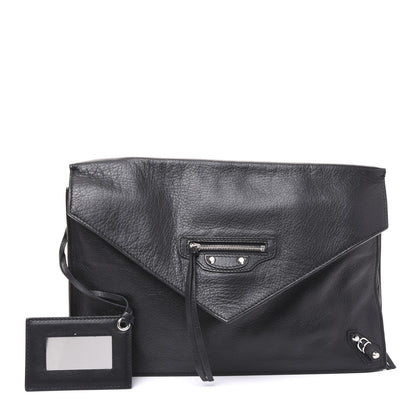 Balenciaga Veau Papier Sight Clutch Black 1 of 9