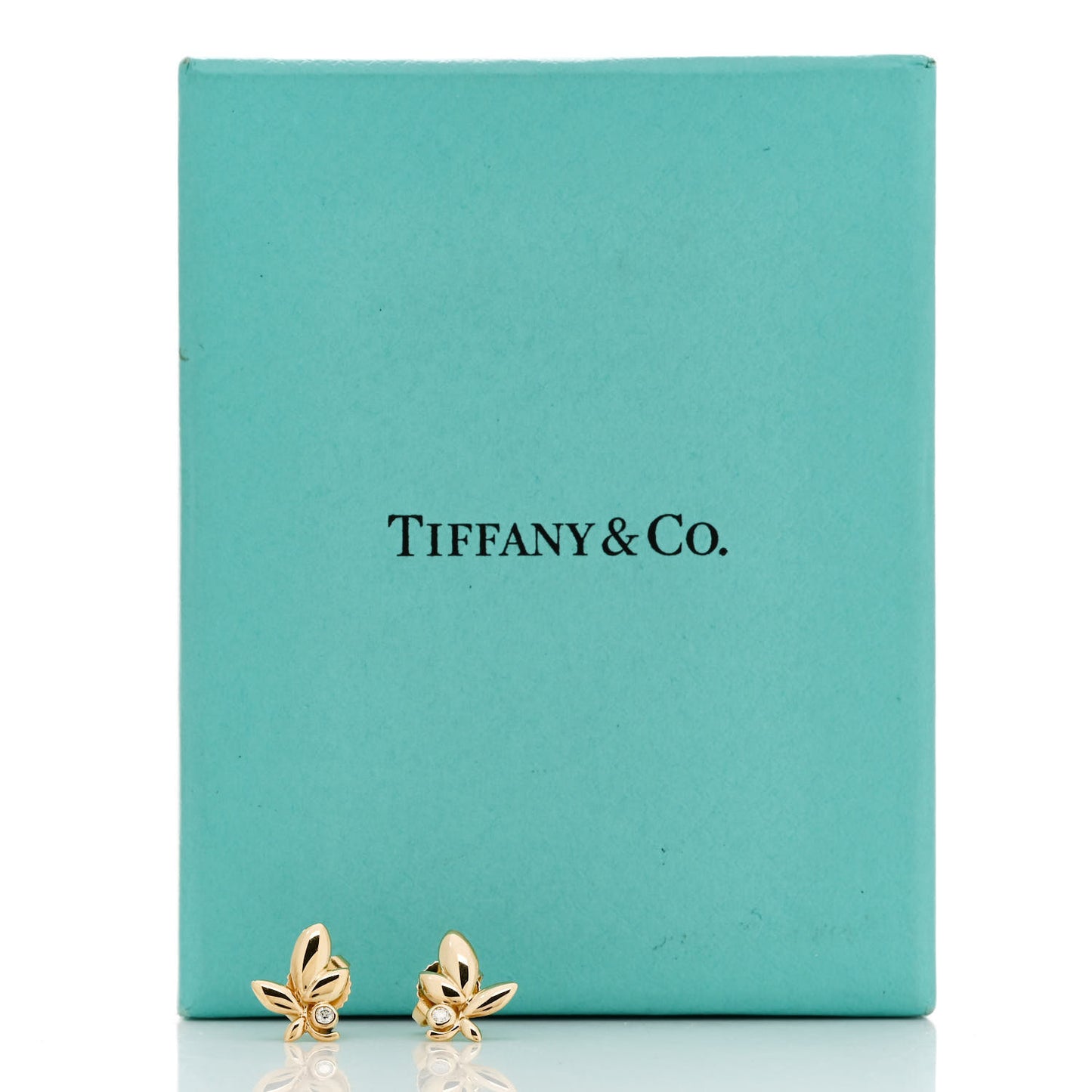 18K Yellow Gold Diamond Paloma Picasso Olive Leaf Earrings