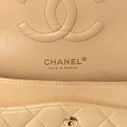 Chanel Lambskin Quilted Medium Double Flap Beige 6 of 18