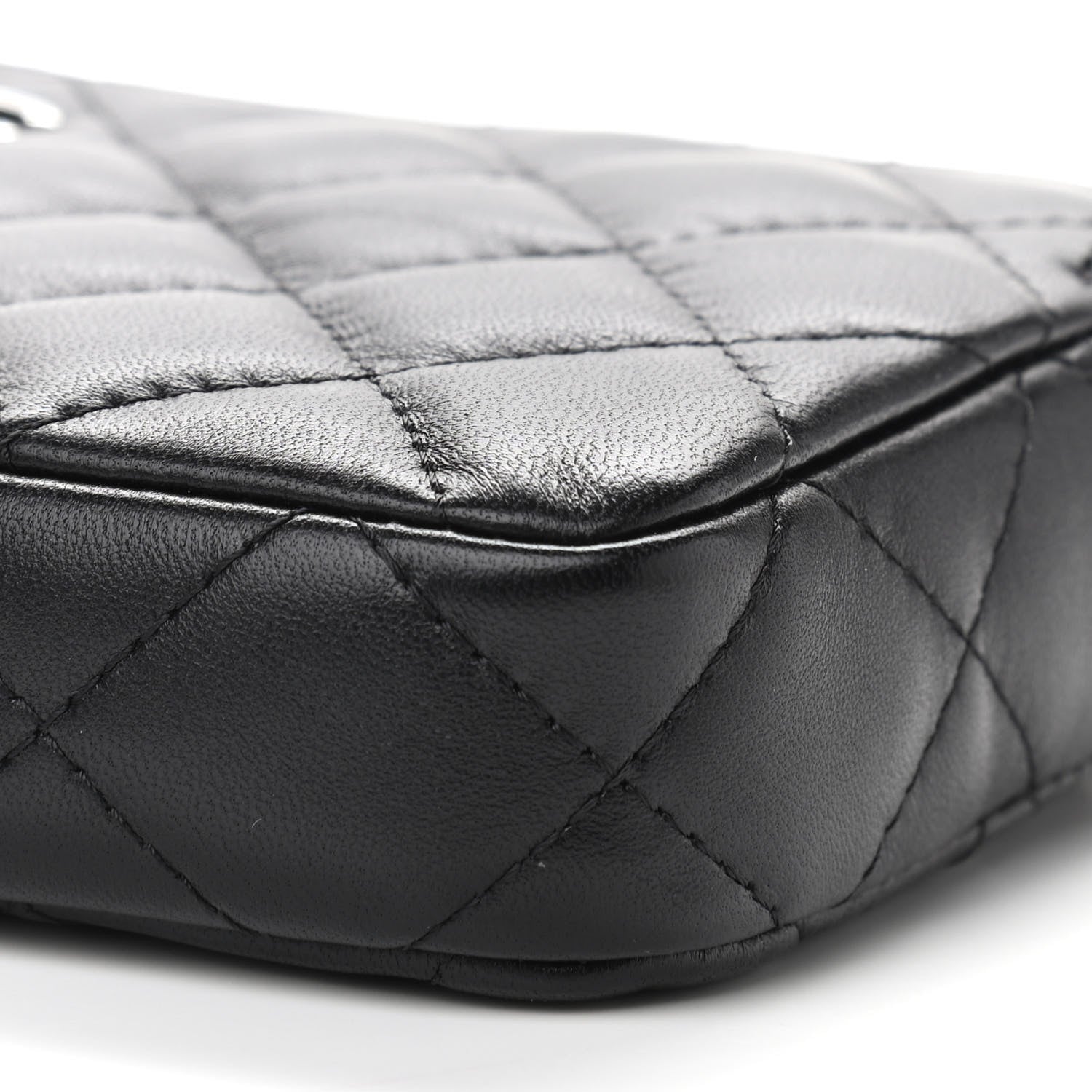 Chanel Lambskin Quilted Small Clutch With Chain Black 10 of 11