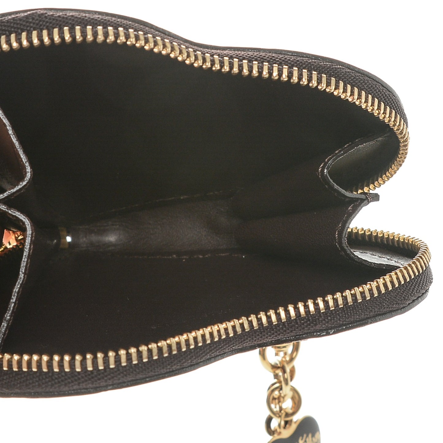 Vernis Rayures Coeur Heart Coin Purse Amarante
