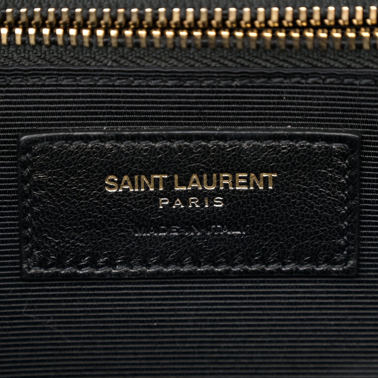 Saint Laurent Grain De Poudre Matelasse Chevron Large Monogram Satchel Black 6 of 10