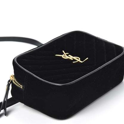 Saint Laurent Velour Matelasse Monogram Lou Belt Bag Black 5 of 9