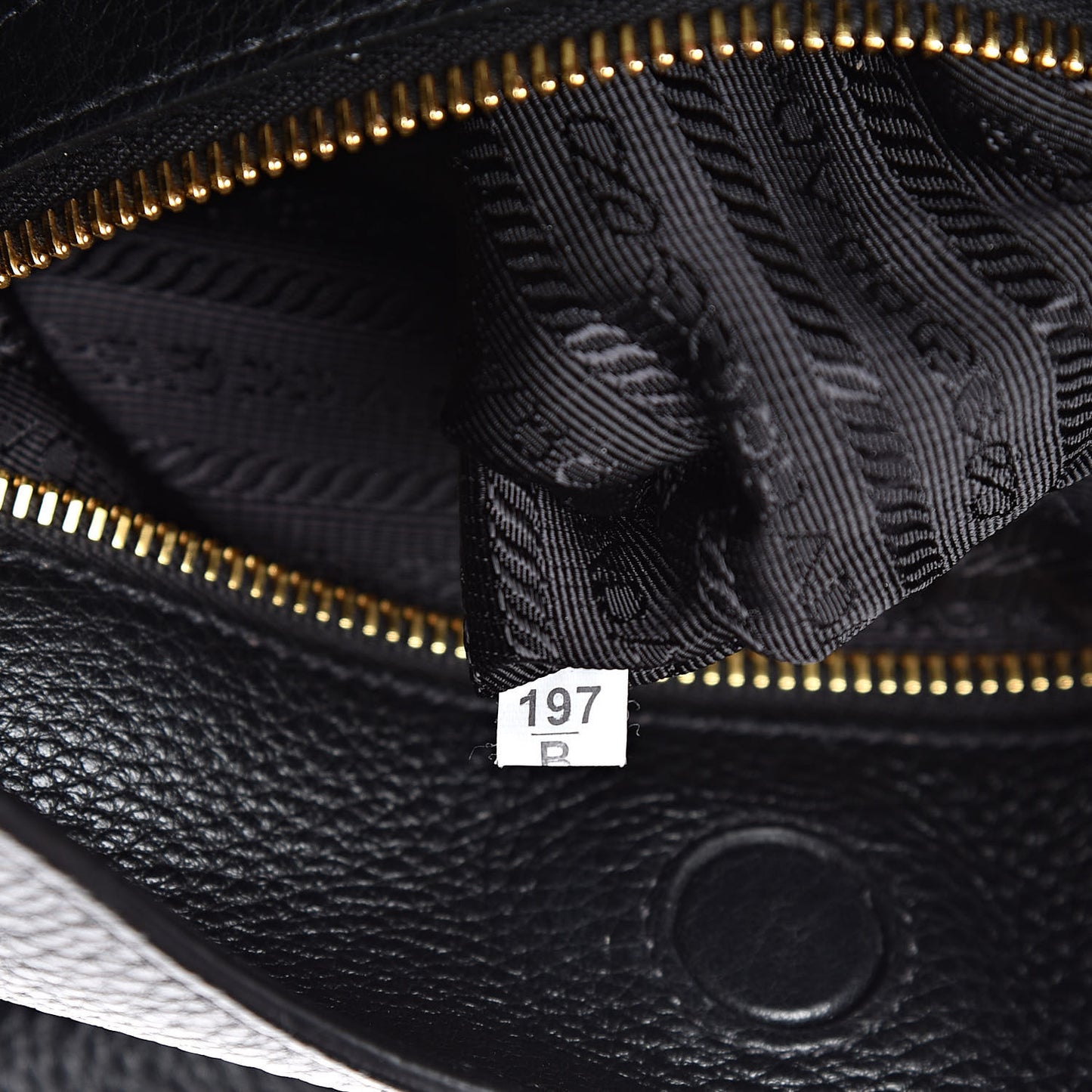 Vitello Phenix Embossed Logo Hobo Black