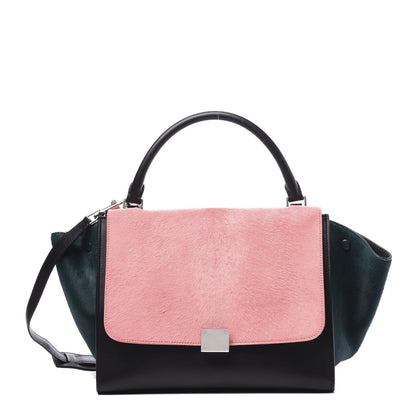 Celine Shaded Pony Hair Calfskin Medium Trapeze Pink 1 of 9