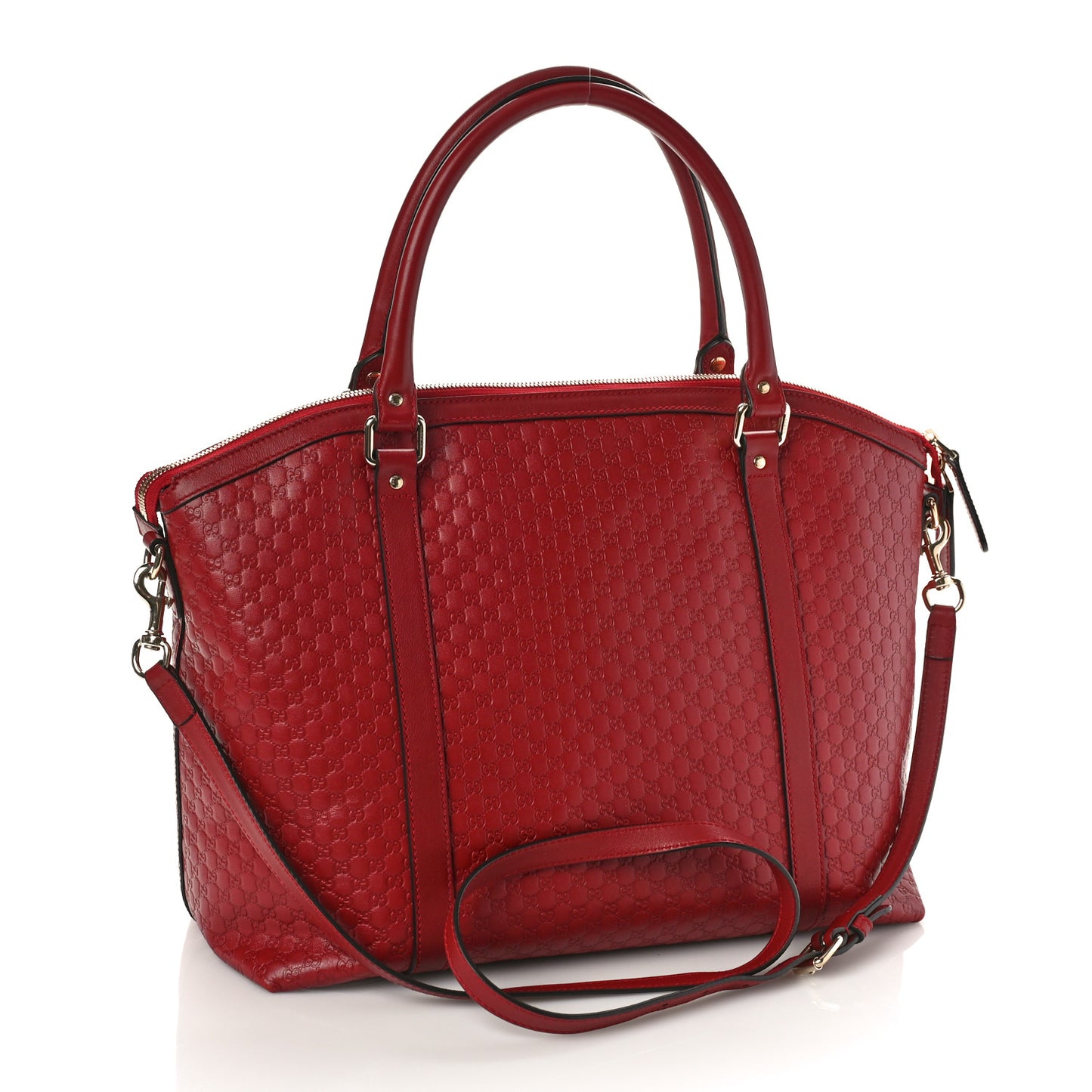 Soft Microguccissima Large Dome Satchel Red