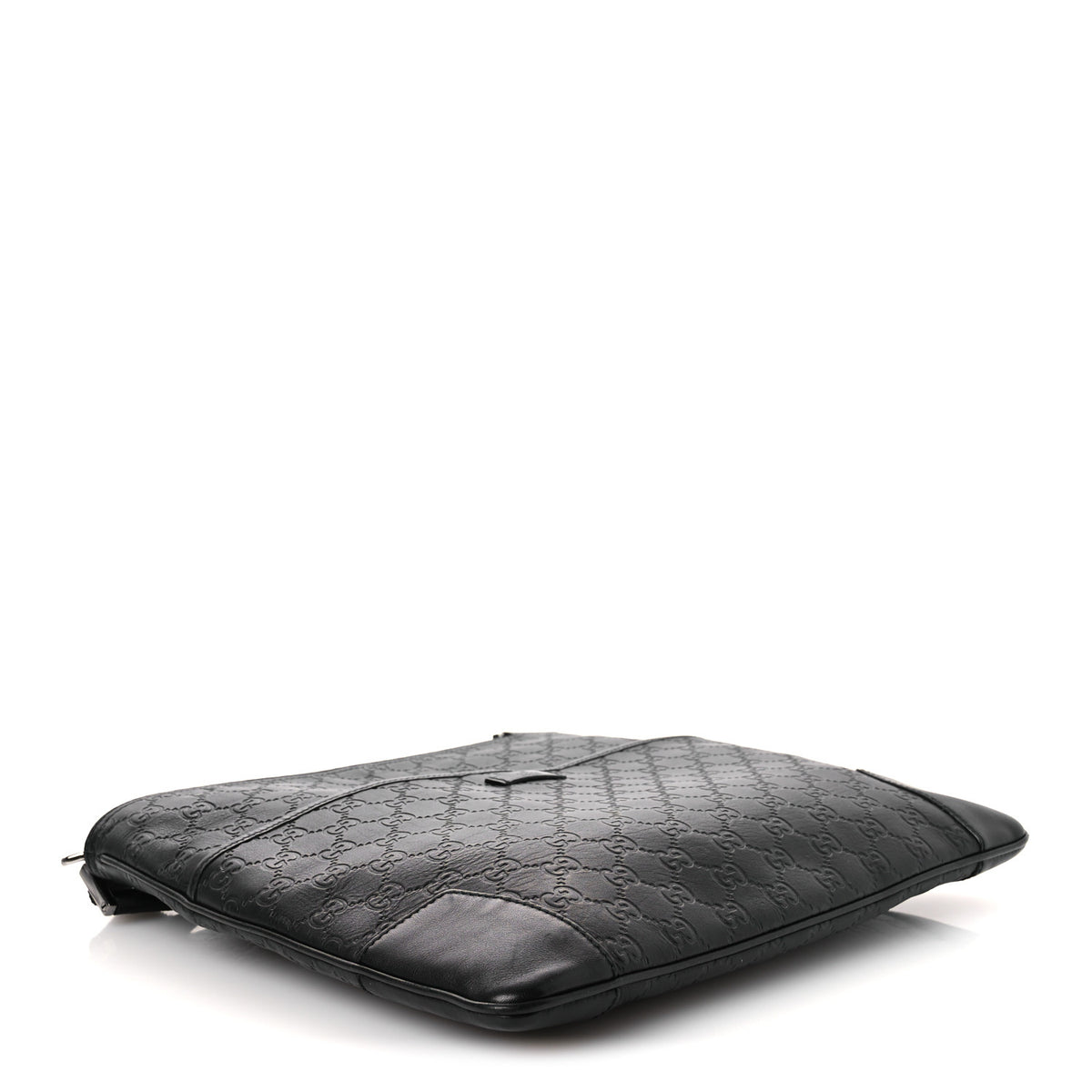 Guccissima Flat Messenger Bag Black