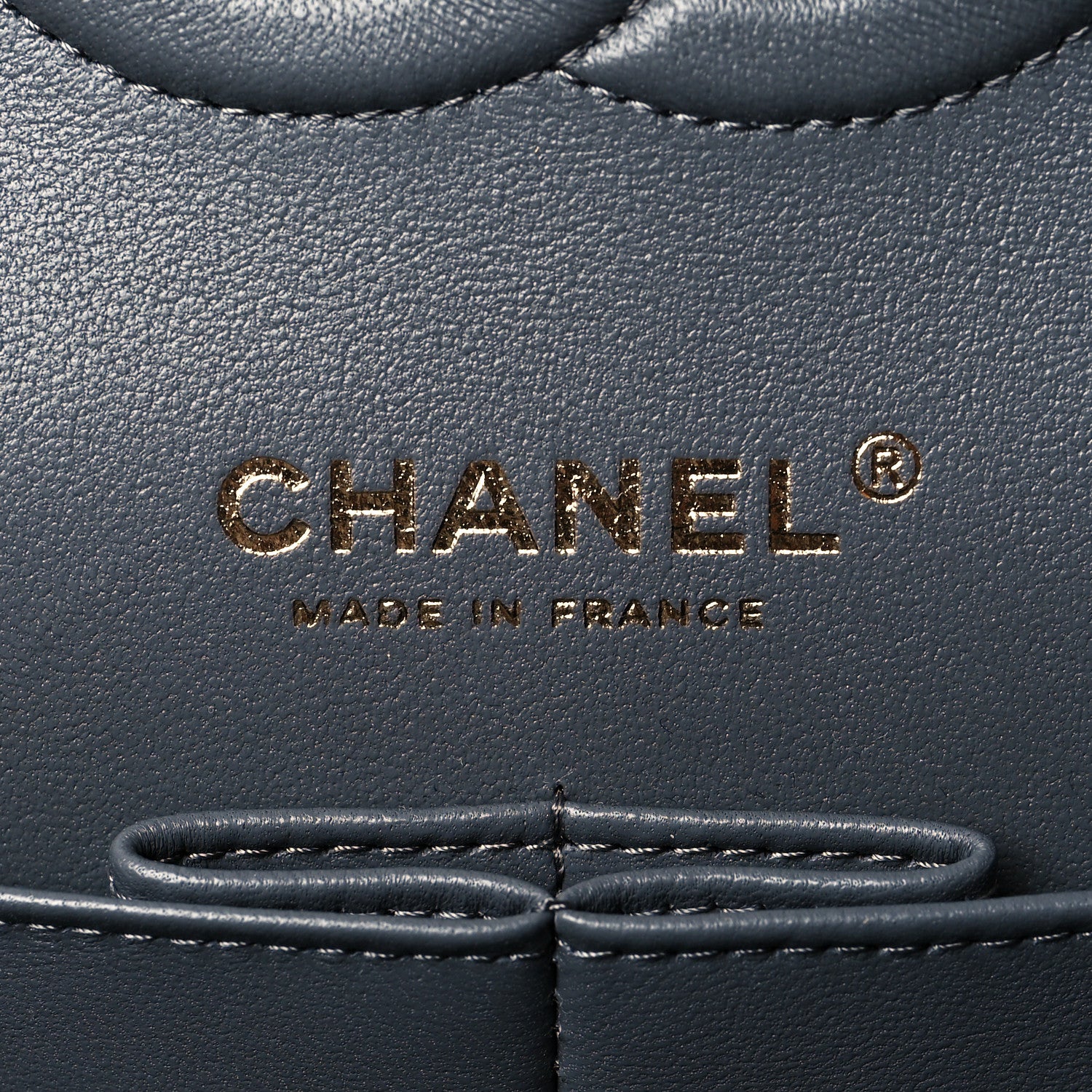 Chanel Lambskin Quilted Medium Double Flap Dark Grey 5 of 10