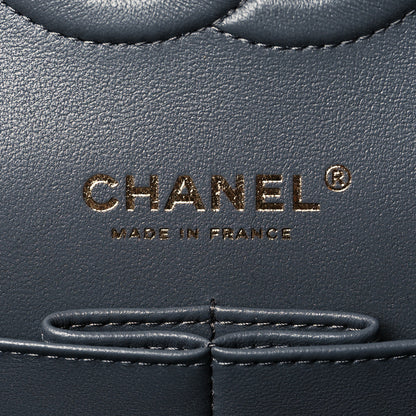 Chanel Lambskin Quilted Medium Double Flap Dark Grey 5 of 10
