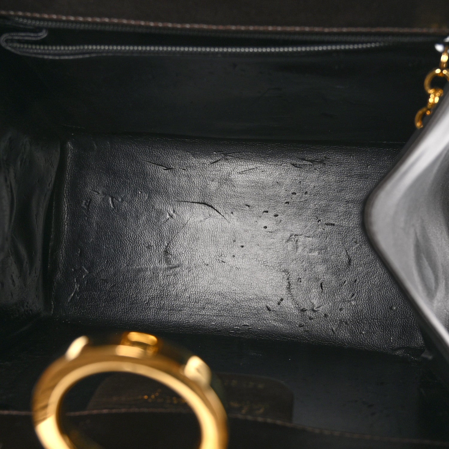 Salvatore Ferragamo Calfskin Diana Clutch Brown 5 of 12