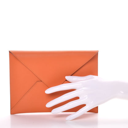 Hermes Swift Envelope Trio Wallet Orange Rouge Tomate Cuivre 2 of 10