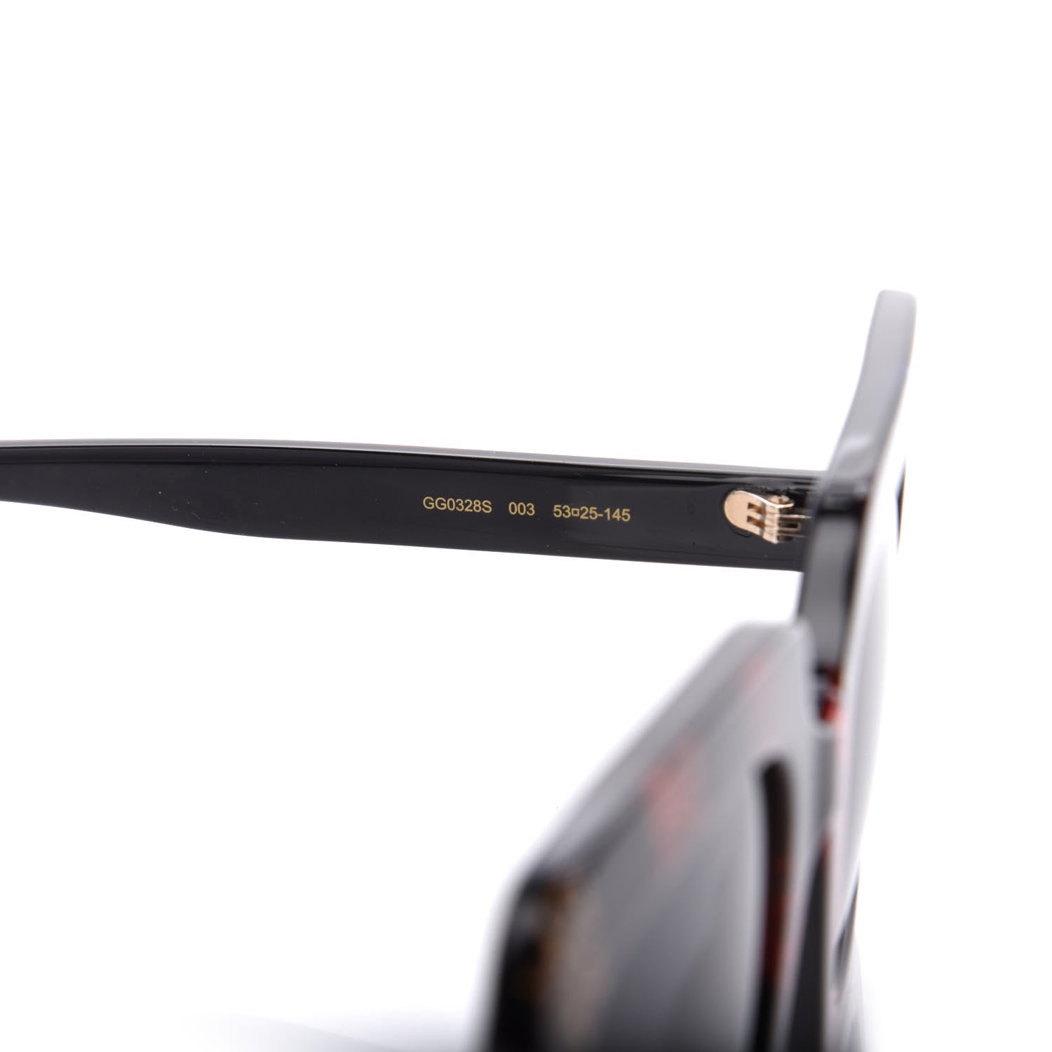 Gucci Acetate Oversize Stripe Sunglasses GG0328S Black Multi 6 of 8
