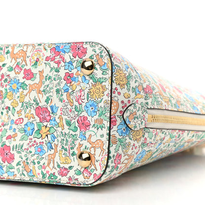 Gucci X LIBERTY OF LONDON Calfskin Floral Fawn Print Horsebit 1955 Duffle Bag Multicolor Purple Ivory 10 of 10
