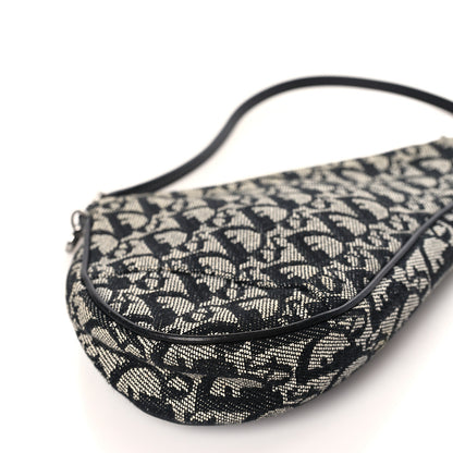 Christian Dior Monogram Mini Saddle Pochette Black 8 of 9