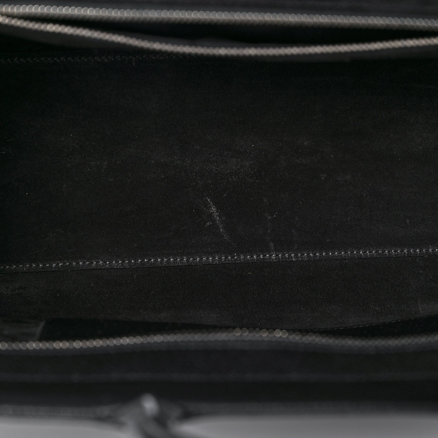 Saint Laurent Grained Calfskin Small Cabas Rive Gauche Black 12 of 12