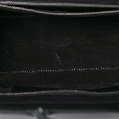 Saint Laurent Grained Calfskin Small Cabas Rive Gauche Black 12 of 12