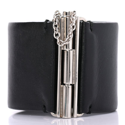 Chanel Lambskin Baguette Crystal CC Chain Cuff Bracelet S Black 3 of 5