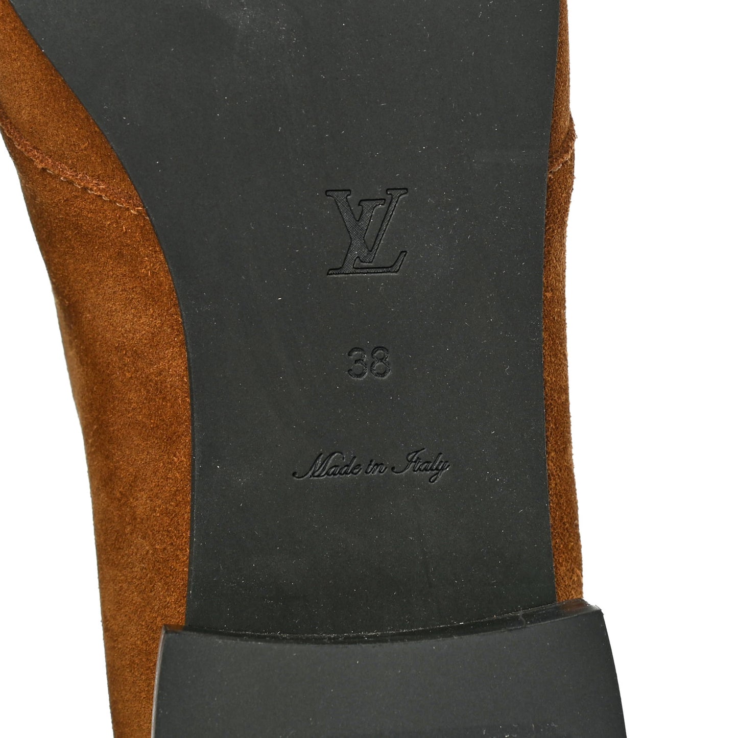 Suede Monogram Jumble Flat Ankle Boots 38