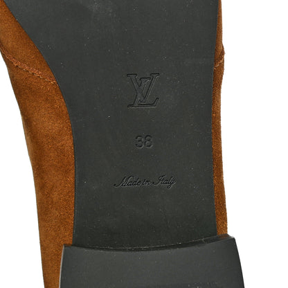 Louis Vuitton Suede Monogram Jumble Flat Ankle Boots 38 6 of 8