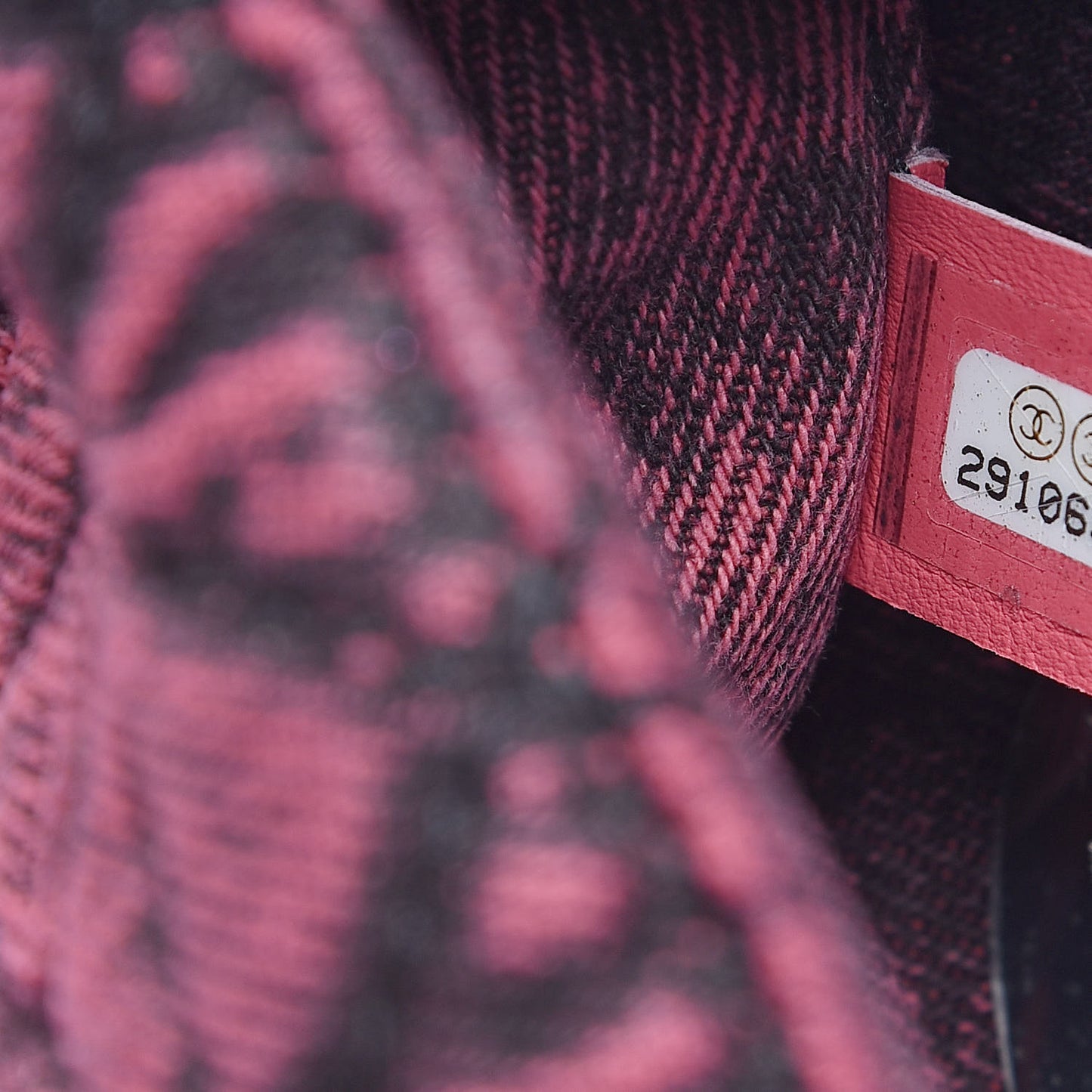 Washed Denim Quilted Small Denimpression Flap Red Black