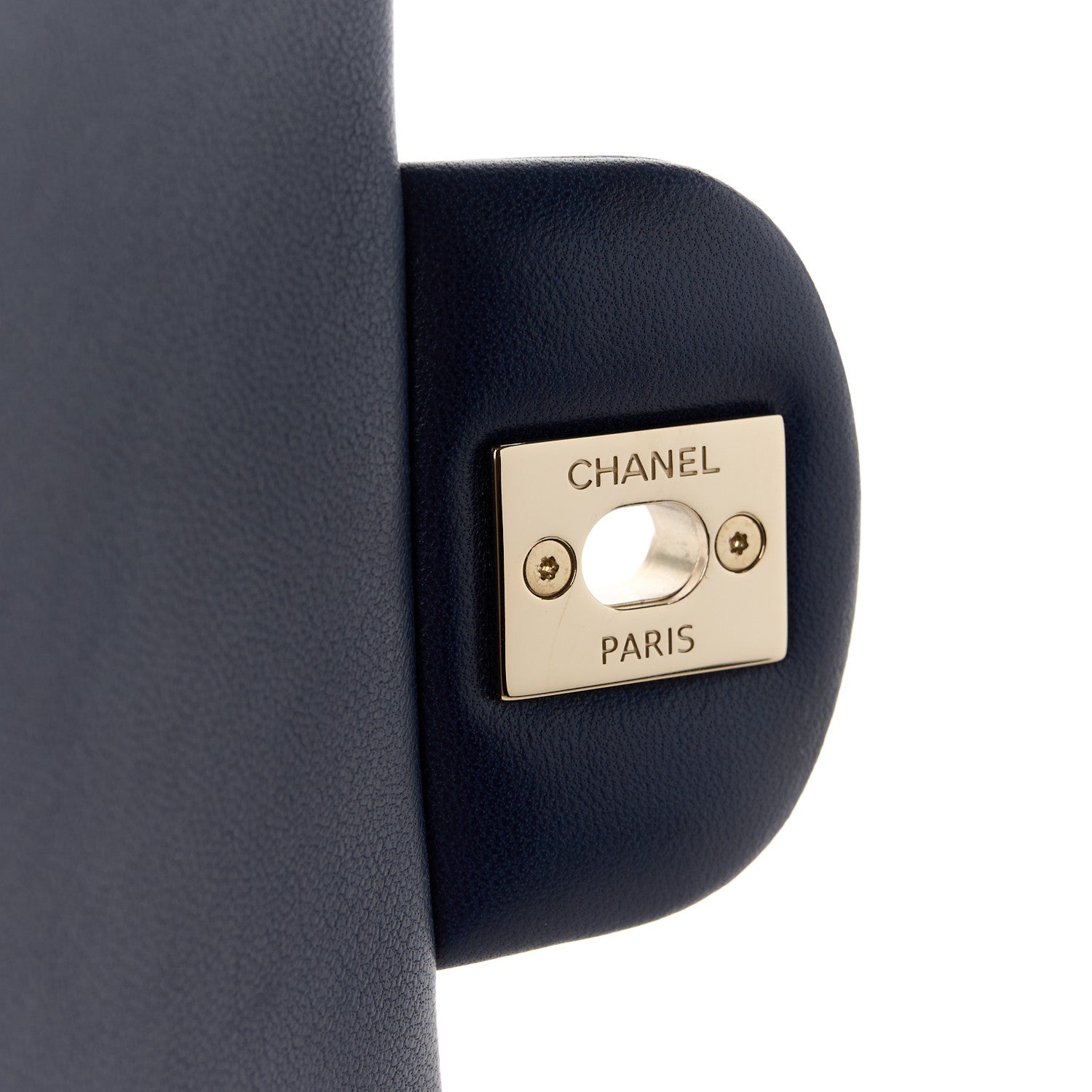 Chanel Lambskin Quilted Mini Rectangular Flap Dark Navy Blue 7 of 11