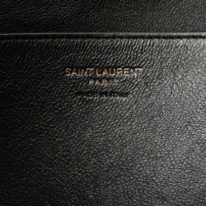 Saint Laurent Grained Lambskin Small Cassandre Envelope Pouch Black 6 of 8
