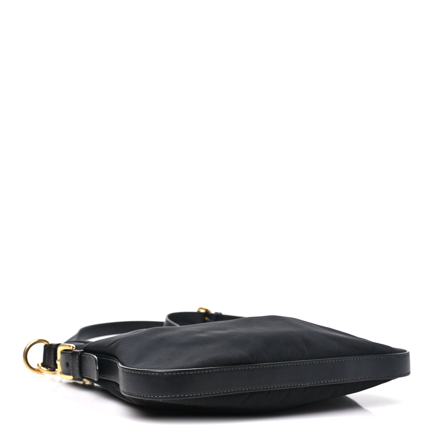 Tessuto Nylon Saffiano Vela Crossbody Bag Black