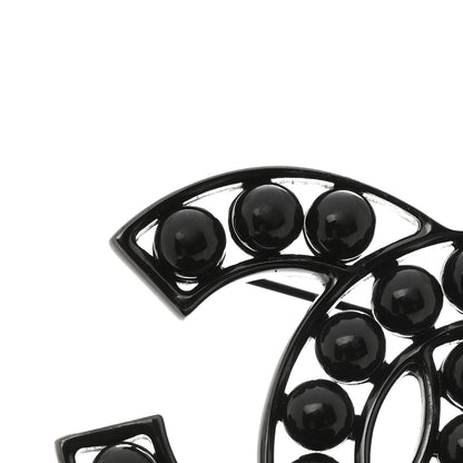 Chanel Bead CC Brooch Black 4 of 4