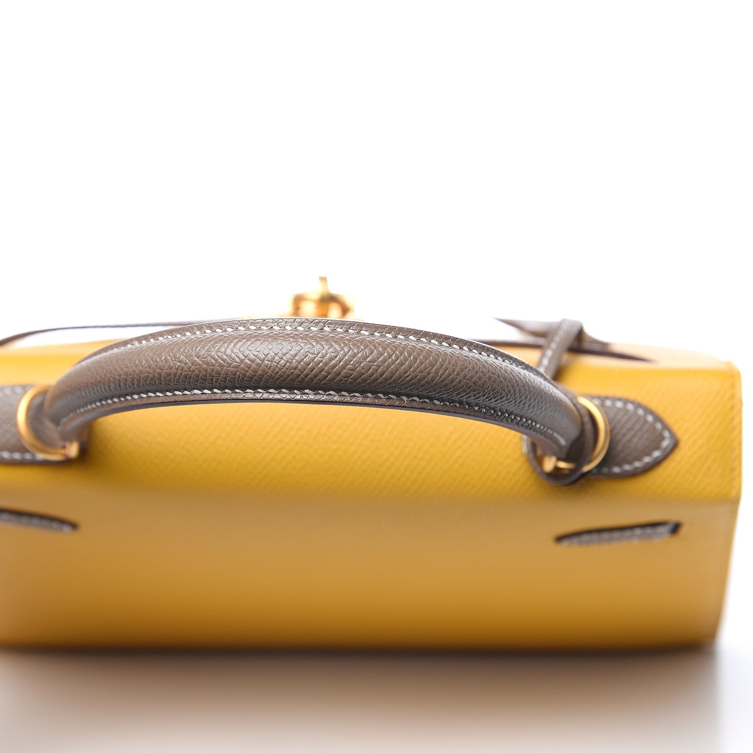 Hermes Epsom Horseshoe Kelly Sellier 25 Jaune Ambre Etoupe 29 of 34