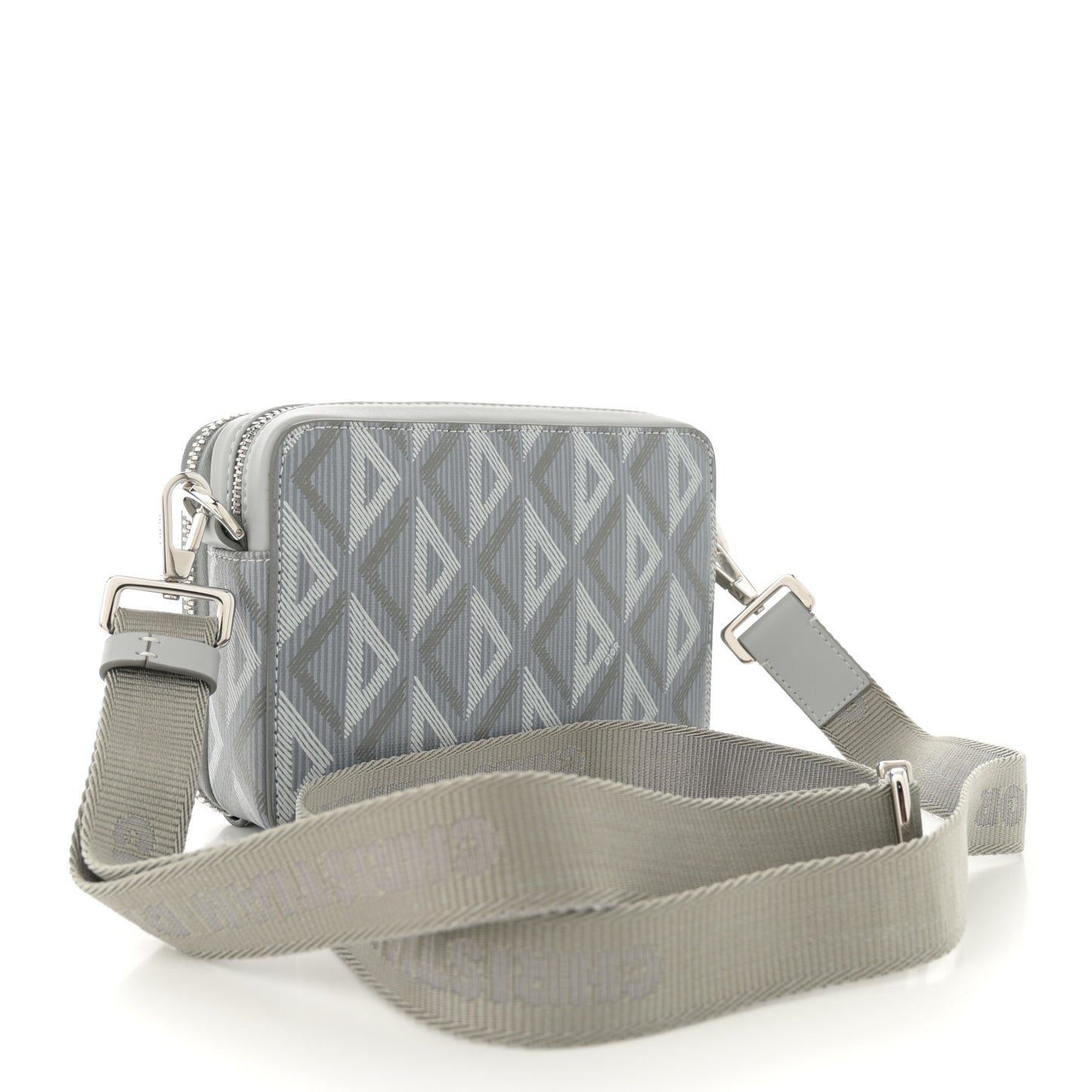 Coated Canvas CD Diamond Messenger Pouch Grey