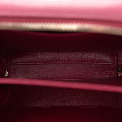 Chanel Caviar Quilted Small CC Filigree Vanity Case Burgundy 5 of 14