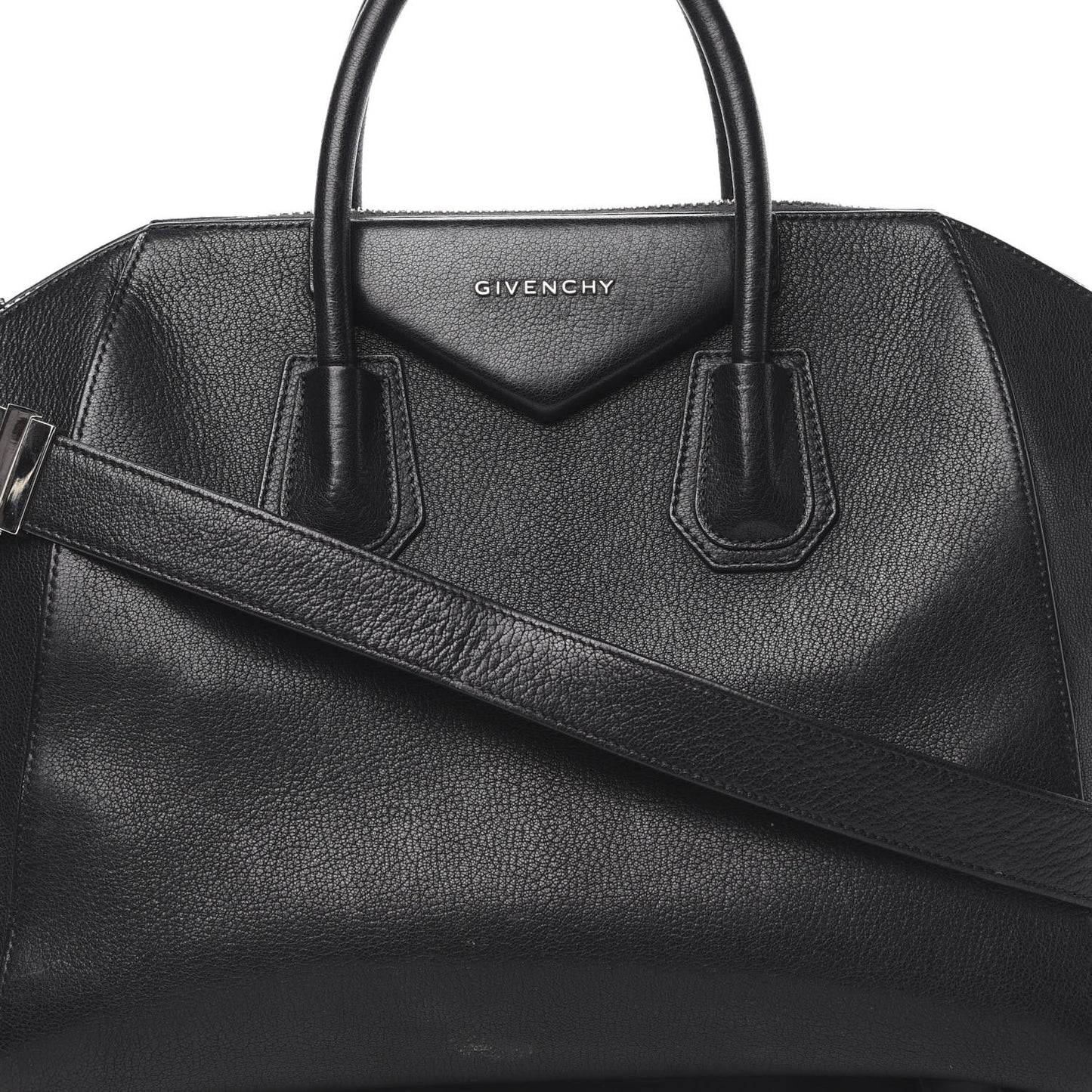 Sugar Goatskin Medium Antigona Black