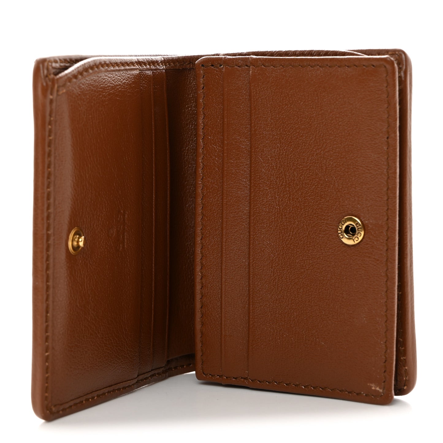 Azalea Calfskin Matelasse Diagonal GG Marmont Card Case Wallet Cuir