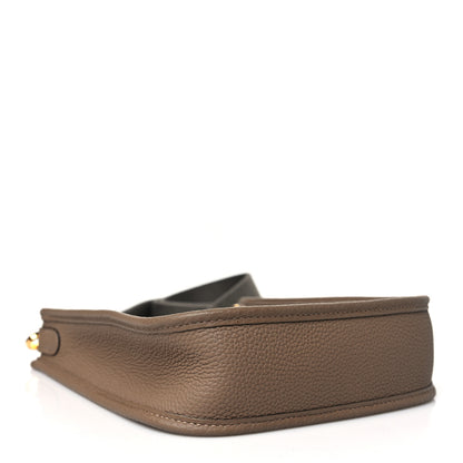Hermes Taurillon Clemence Amazone Evelyne TPM Beige De Weimar Gris Etain 4 of 11