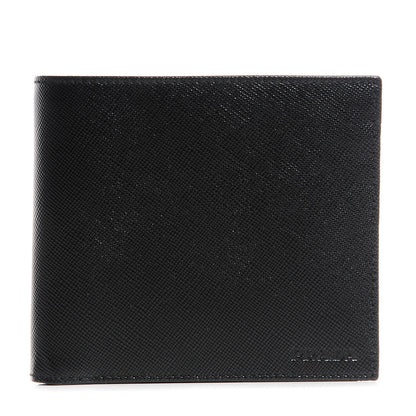 Prada Saffiano Enamel Bi-Fold Wallet Nero Black 1 of 8